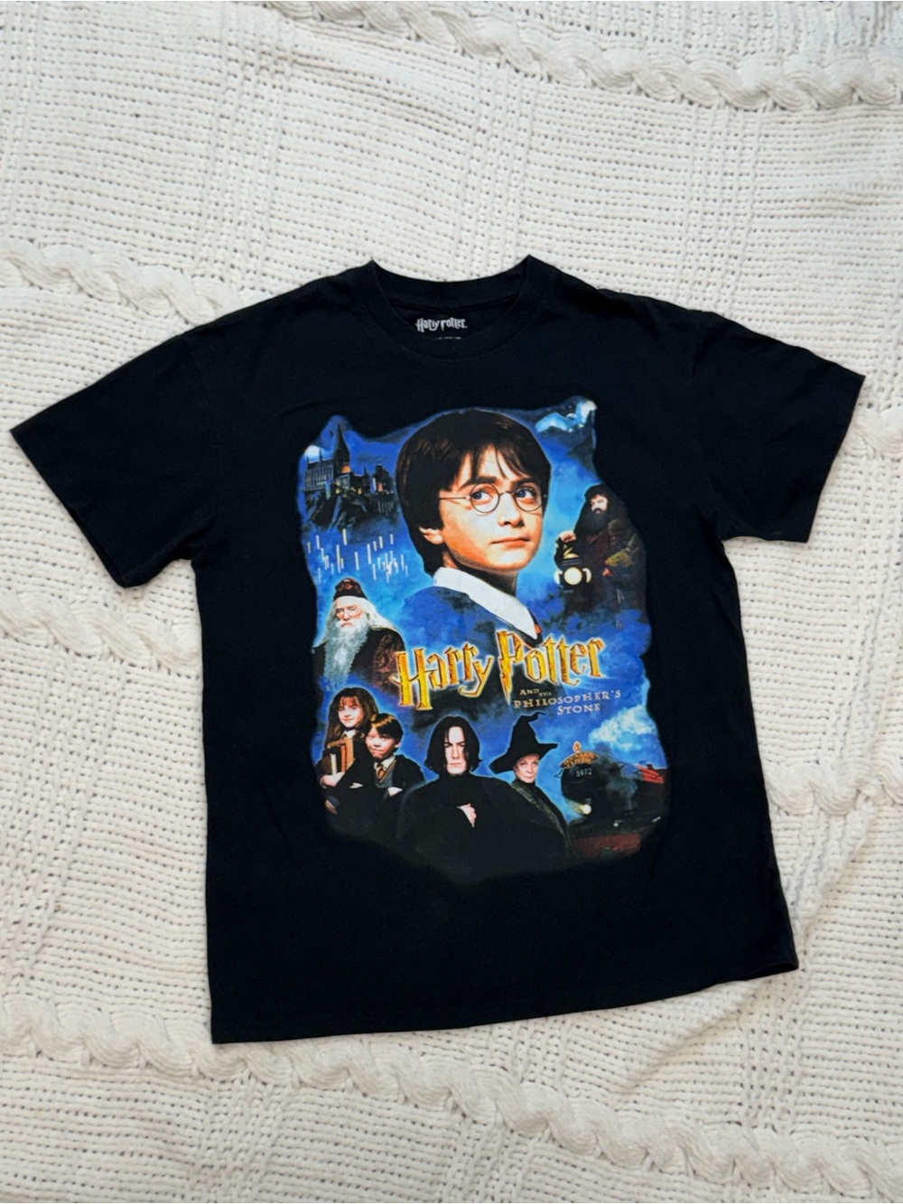 Official Harry Potter and the Philosopher’s Stone Black Graphic T-Shirt - Size M